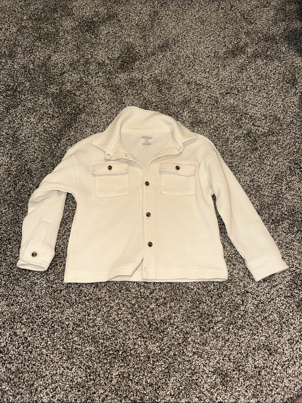 OshKosh B'gosh Cream Button-Up Knit Jacket
